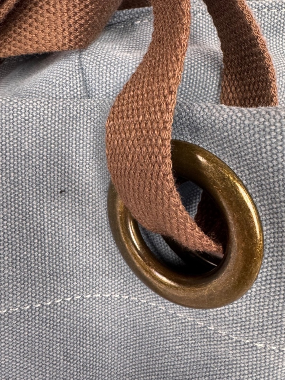 Zede Paris Pont-des-Arts Washed Canvas Crossbody Bag - Blue - Picture 8 of 8